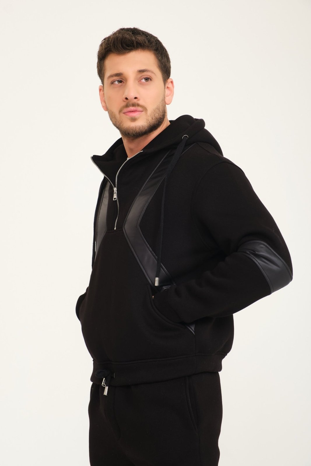 Black Hoodie & Jogger Set - ADAMO