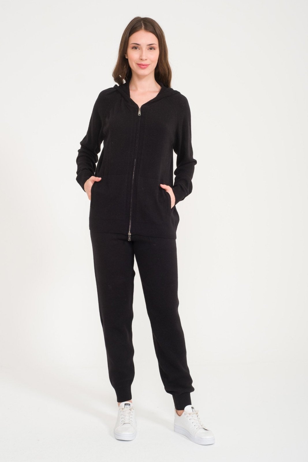 Black Knit Sweater & Pants Set - ADAMO