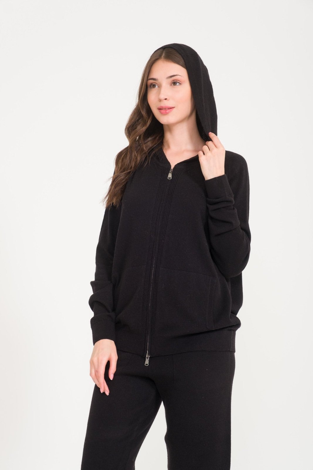 Black Knit Sweater & Pants Set - ADAMO