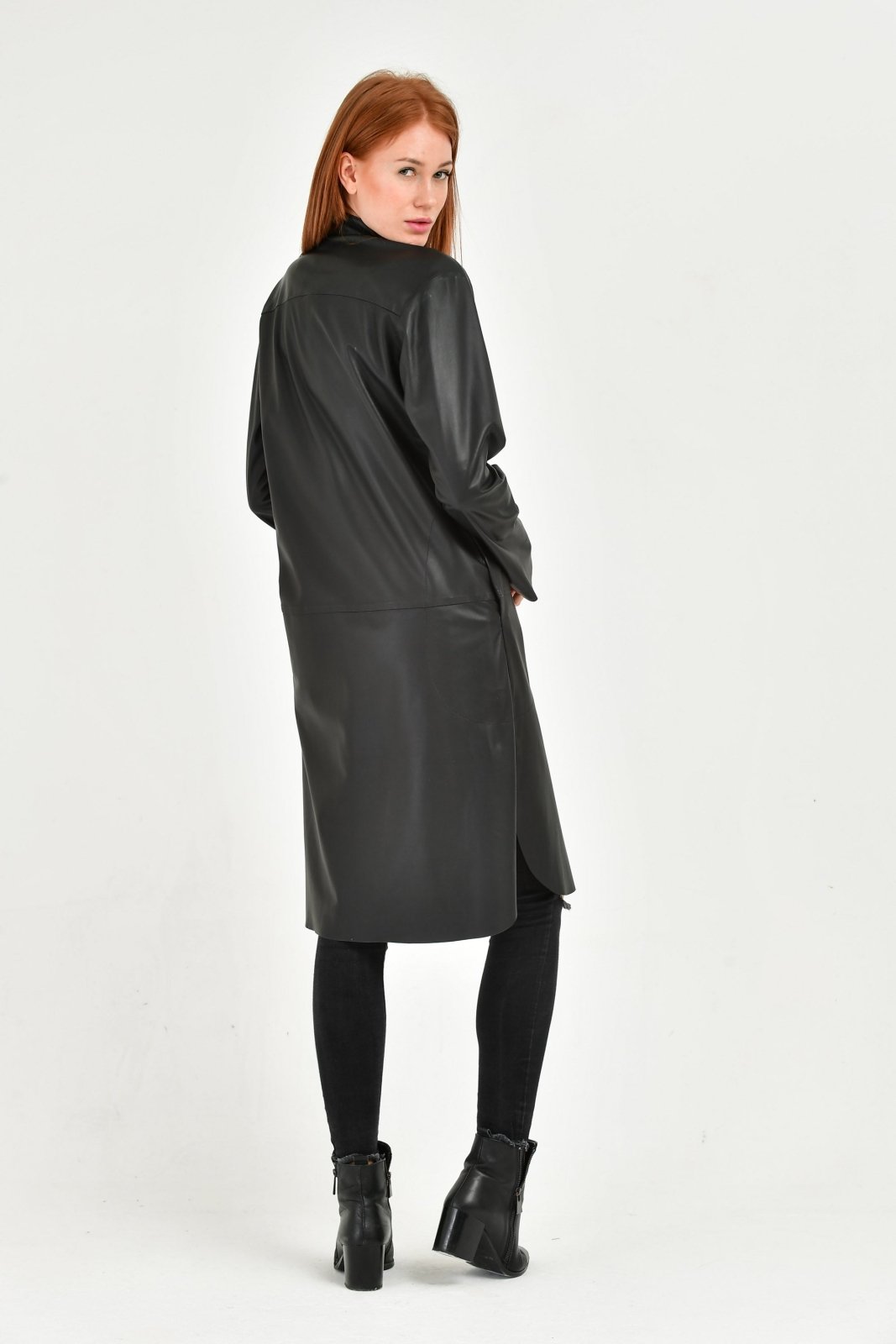 Black Leather Coat - ADAMO