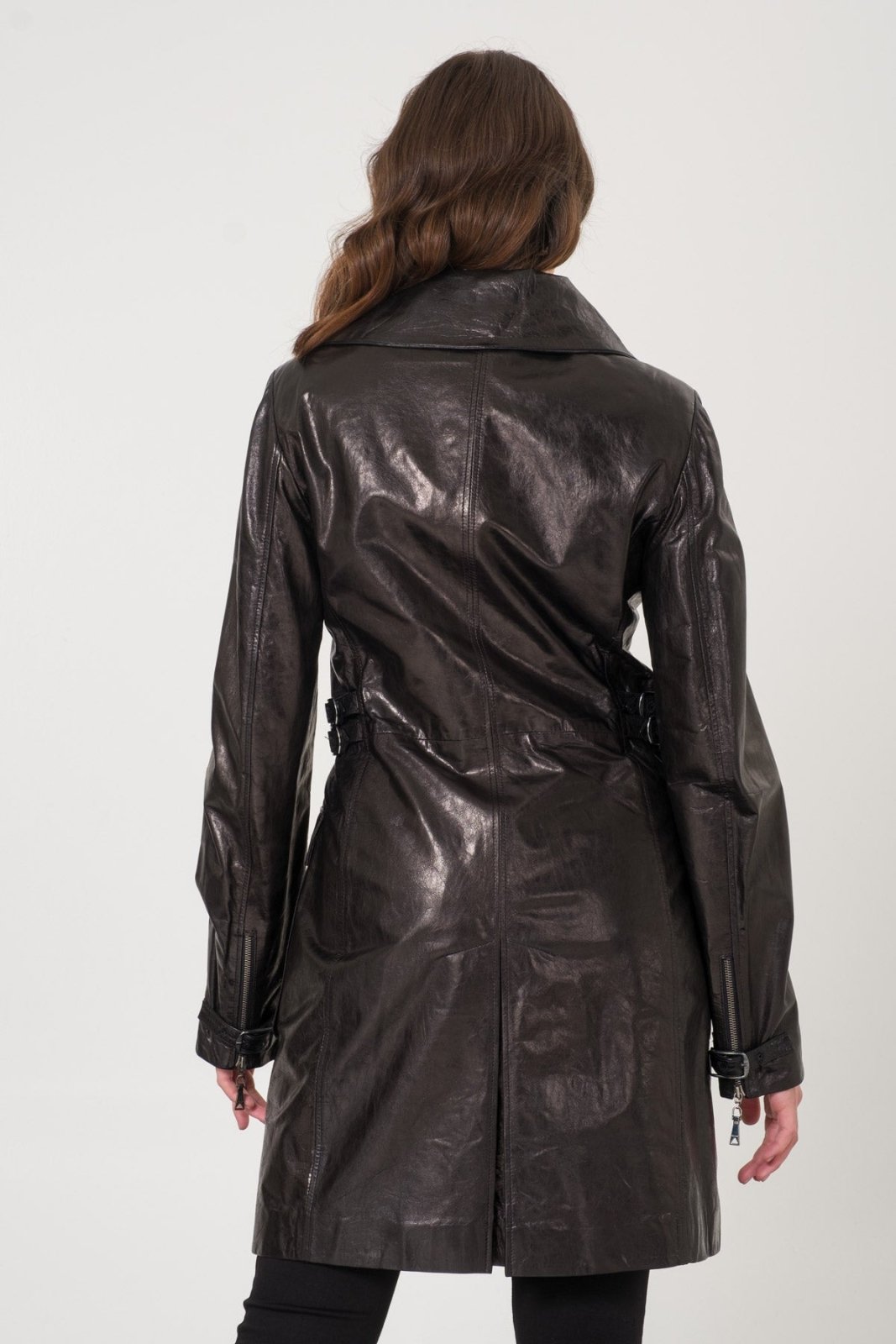 Black Leather Coat - ADAMO