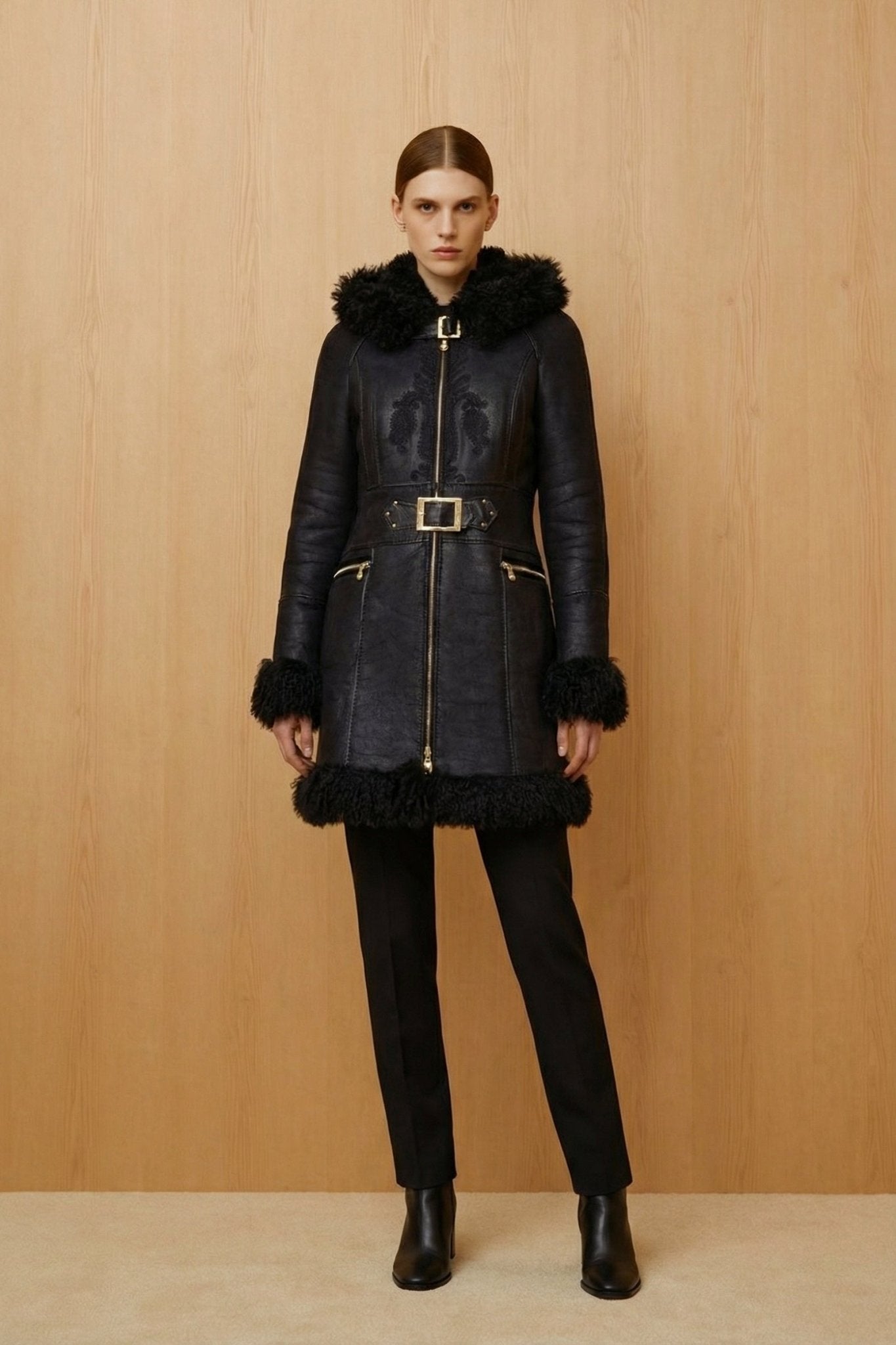Black Leather Coat - ADAMO