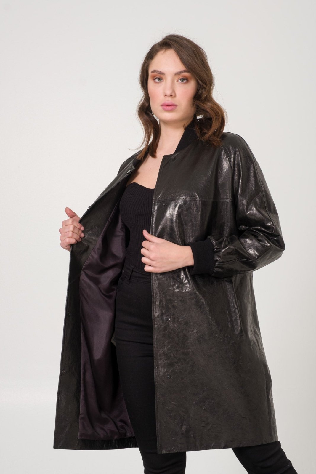 Black Leather Coat - ADAMO