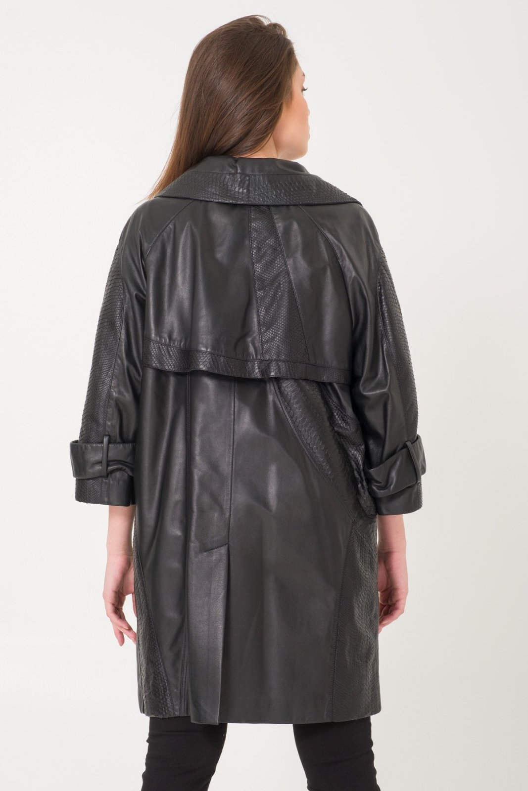 Black Leather Coat - ADAMO