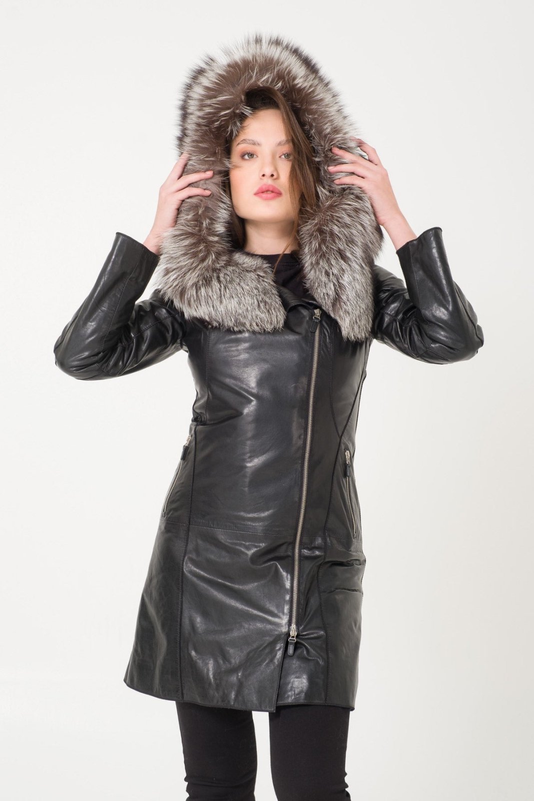 Black Leather Coat - ADAMO