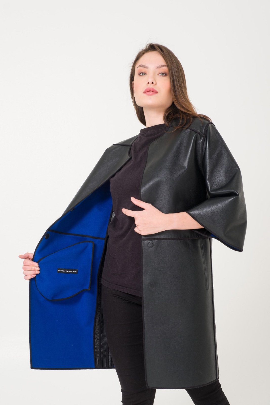 Black Leather Coat - ADAMO