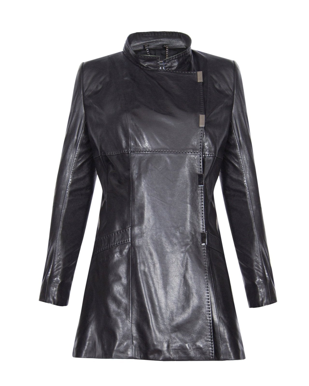 Black Leather Coat - ADAMO