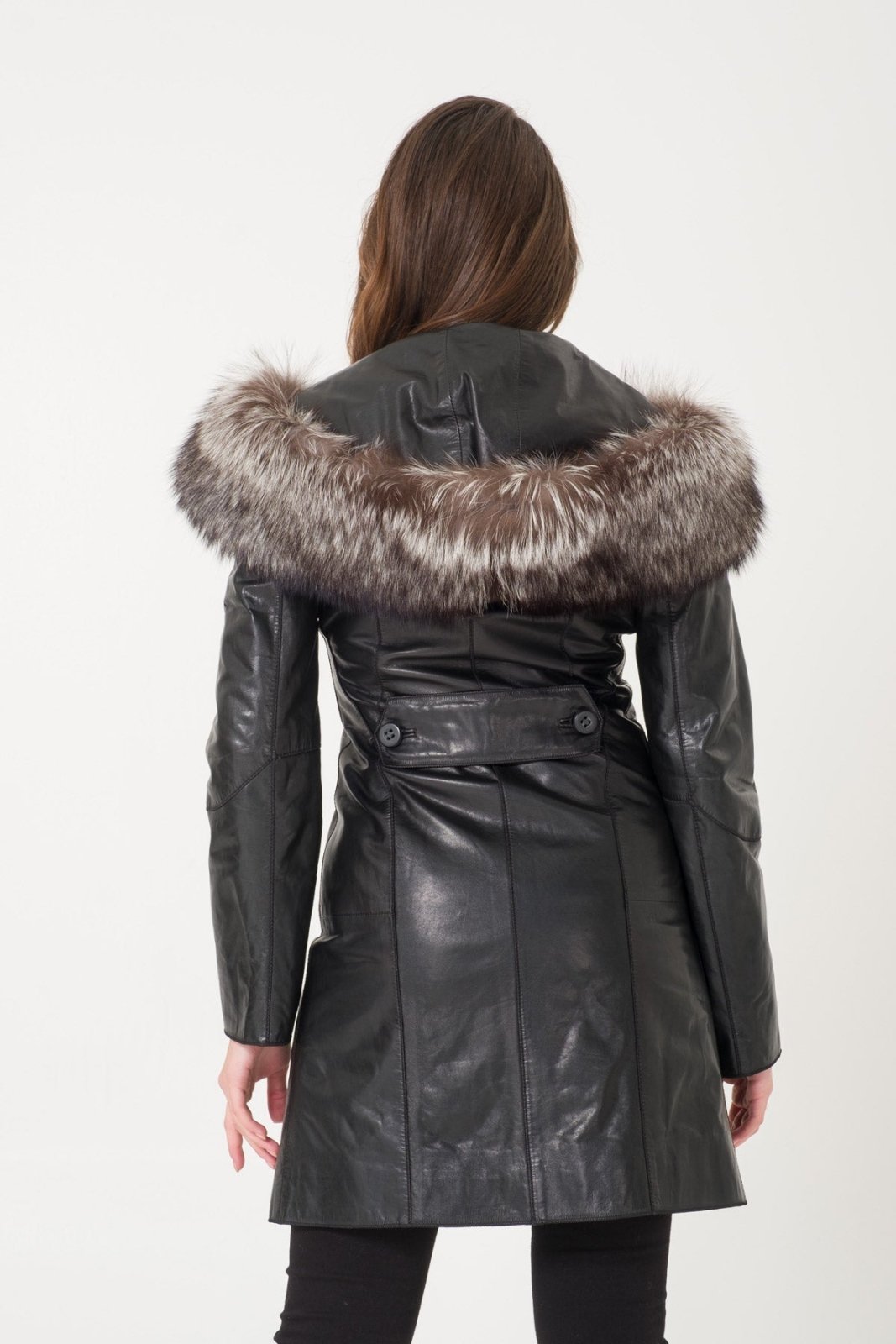 Black Leather Coat - ADAMO