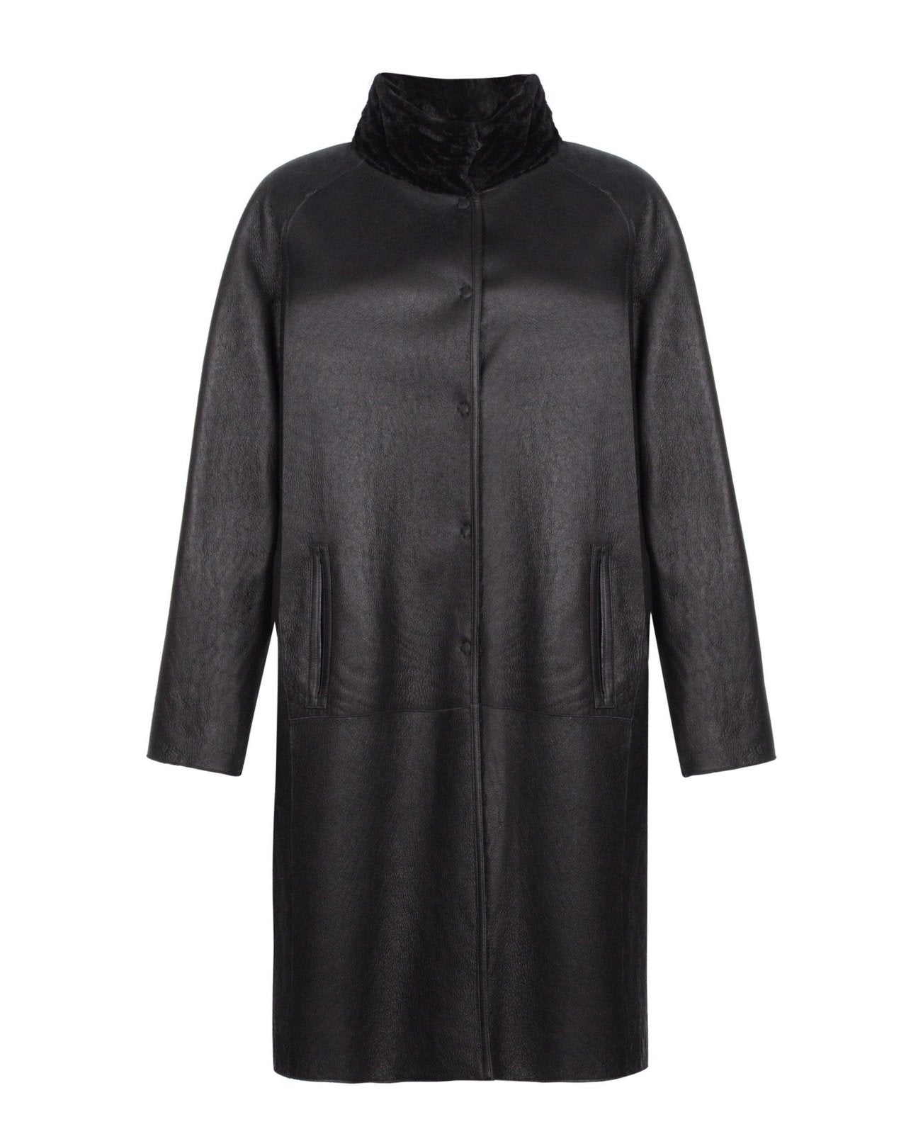 Black Leather Coat - ADAMO