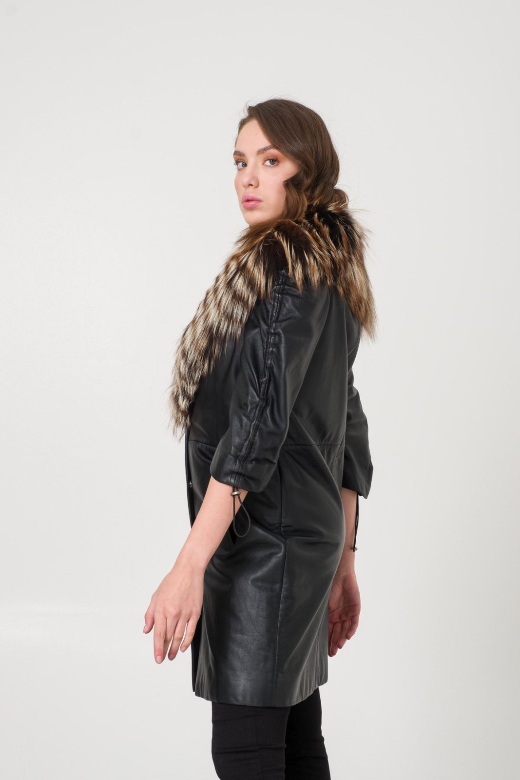 Black Leather Coat - ADAMO