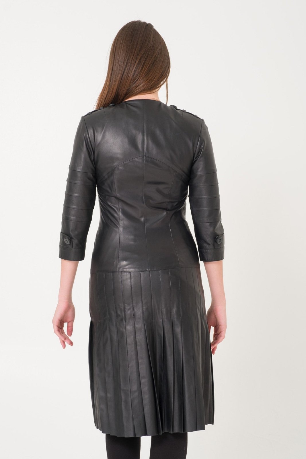 Black Leather Coat - ADAMO