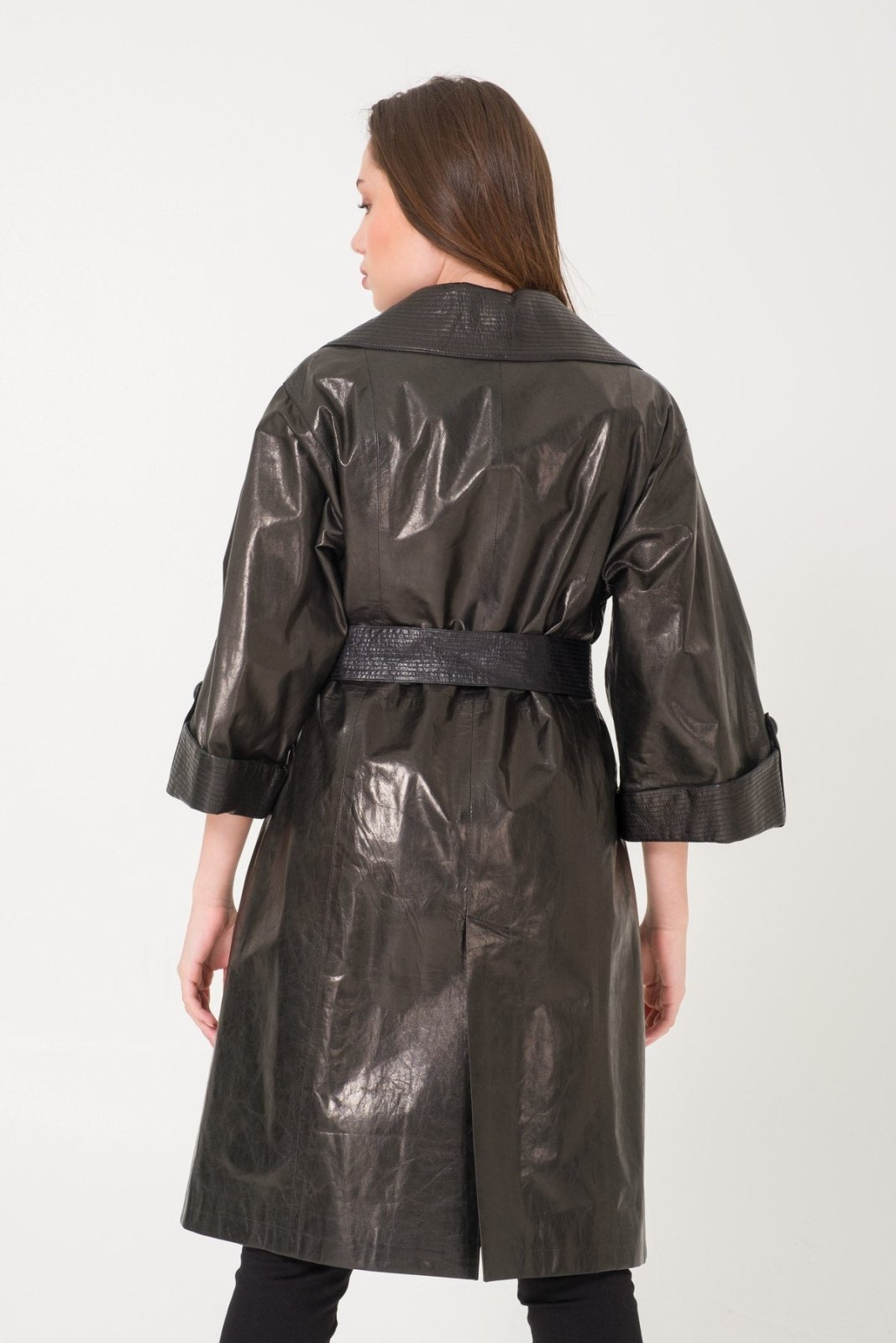 Black Leather Coat - ADAMO