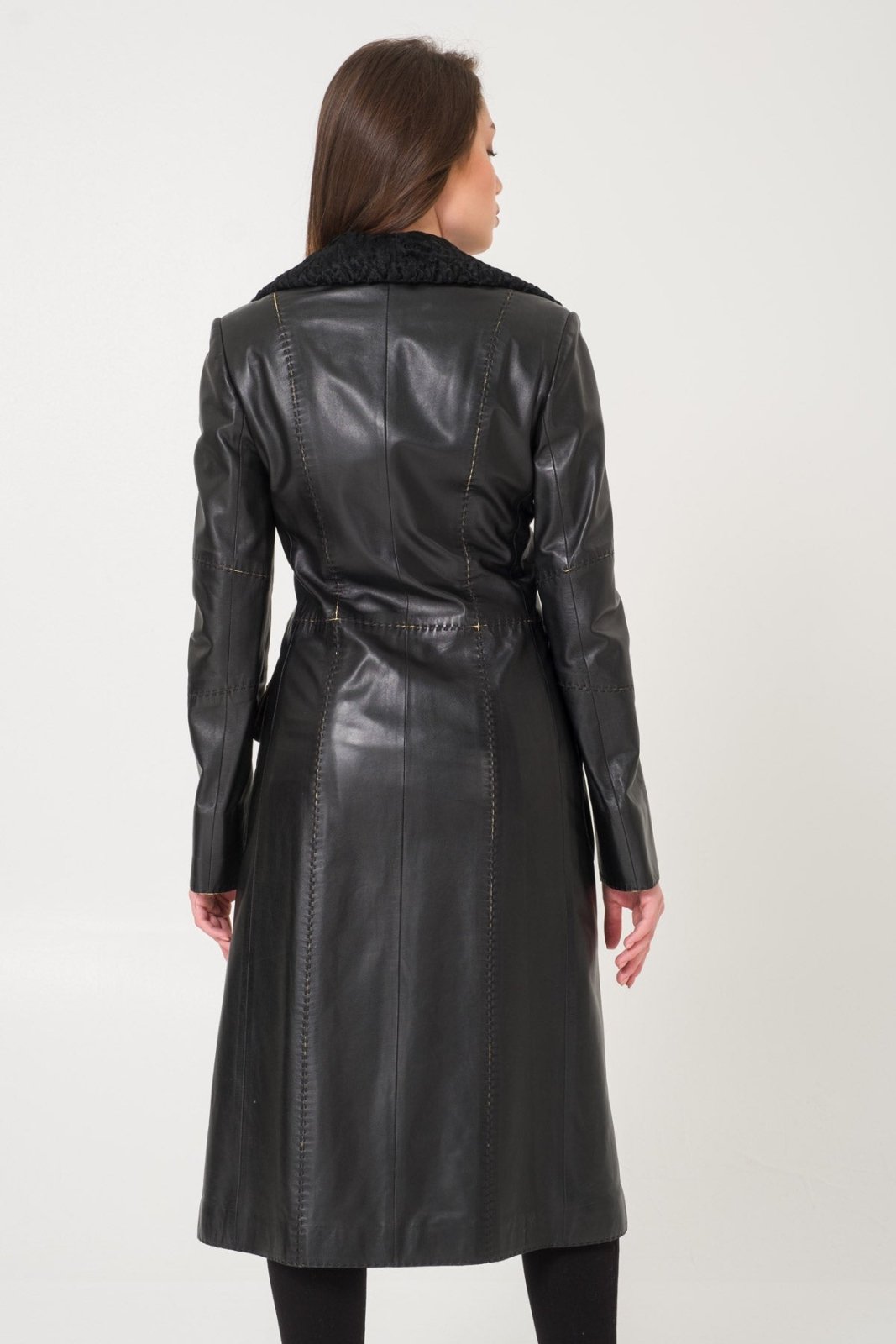 Black Leather Coat - ADAMO