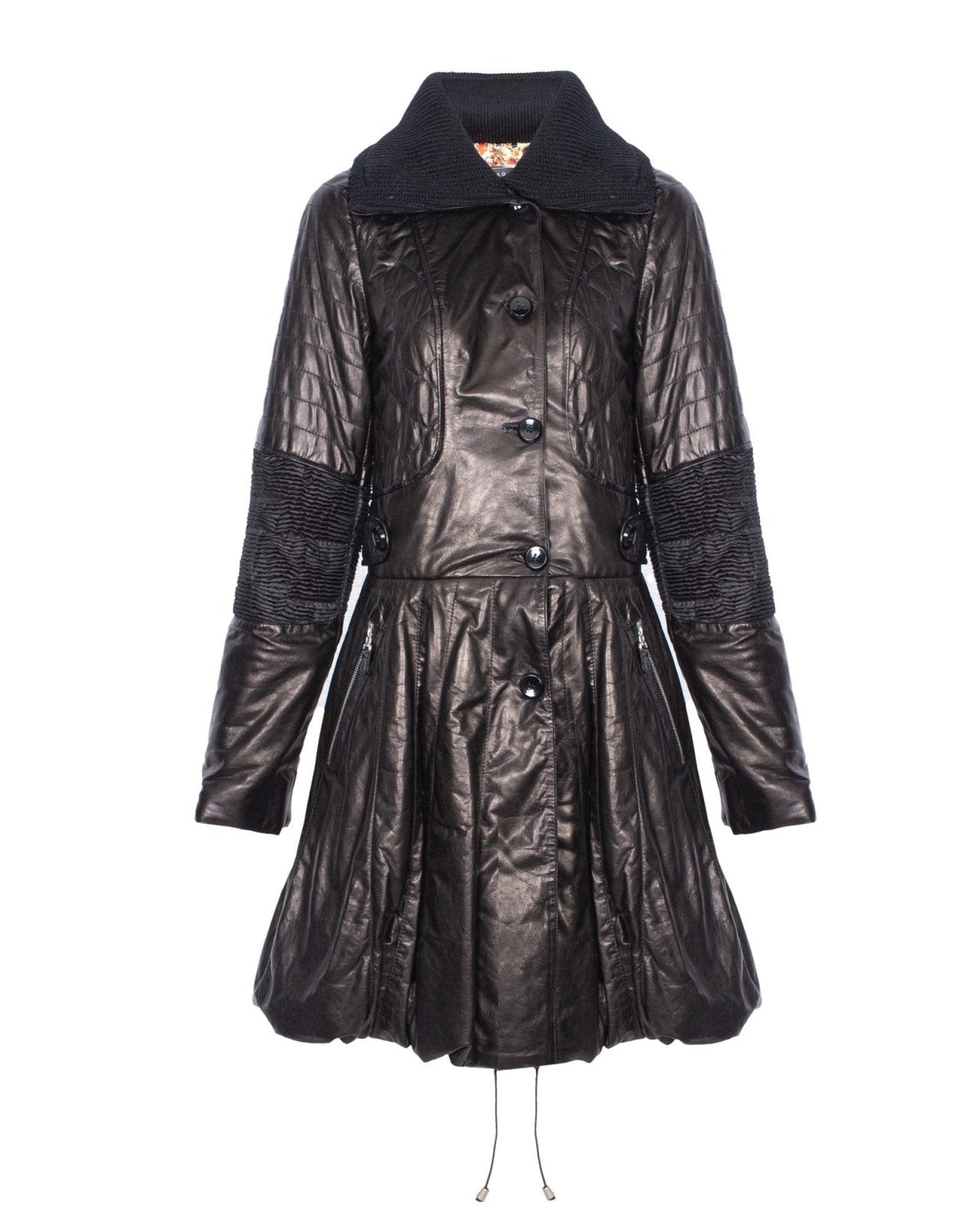 Black Leather Coat - ADAMO