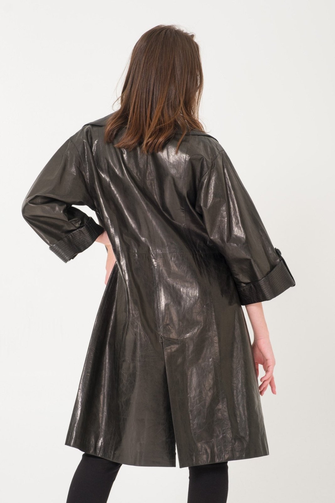 Black Leather Coat - ADAMO