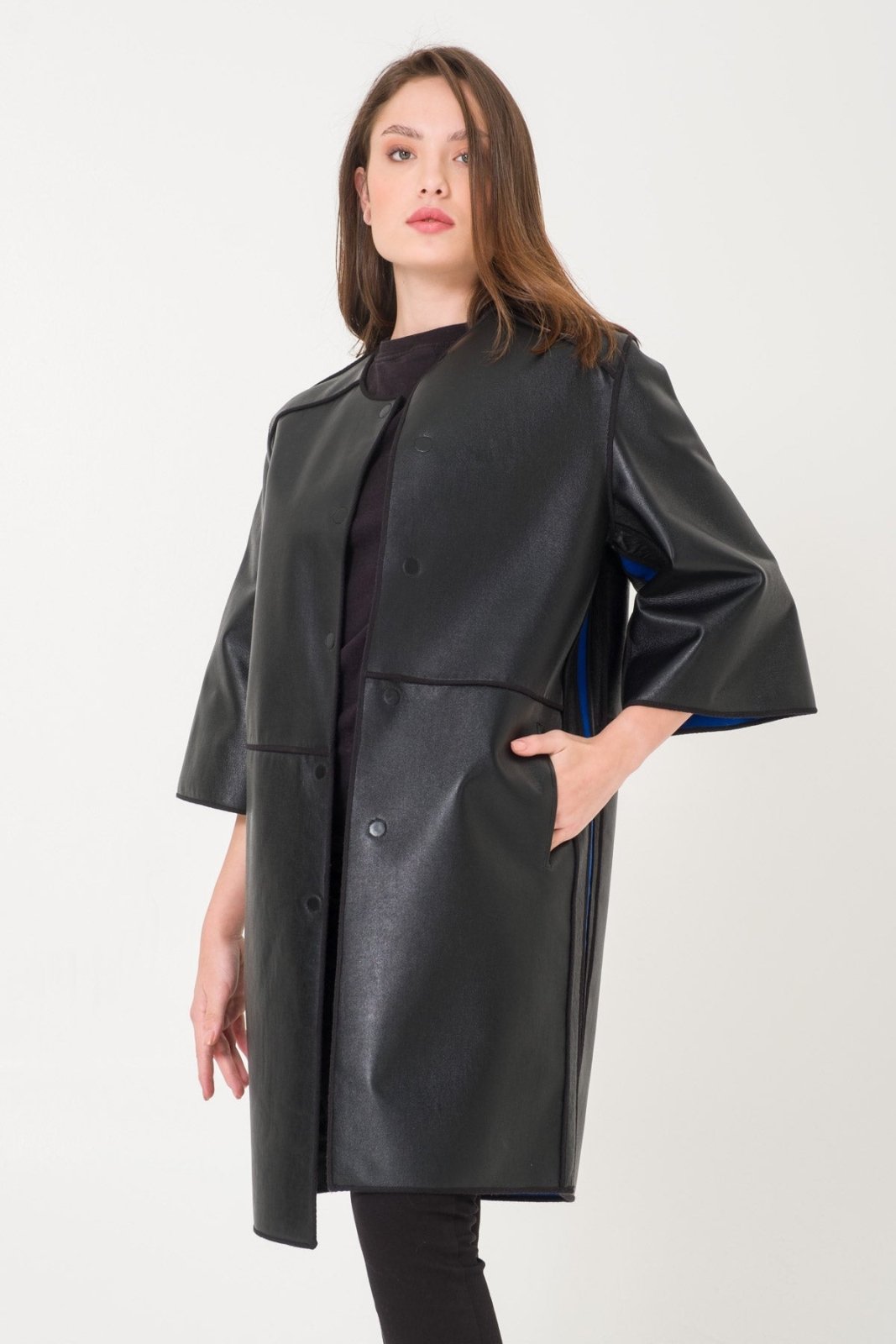 Black Leather Coat - ADAMO