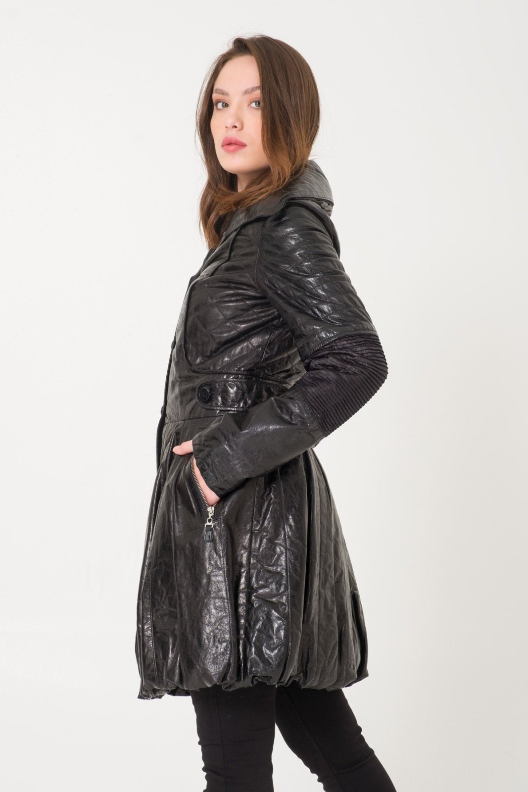 Black Leather Coat - ADAMO