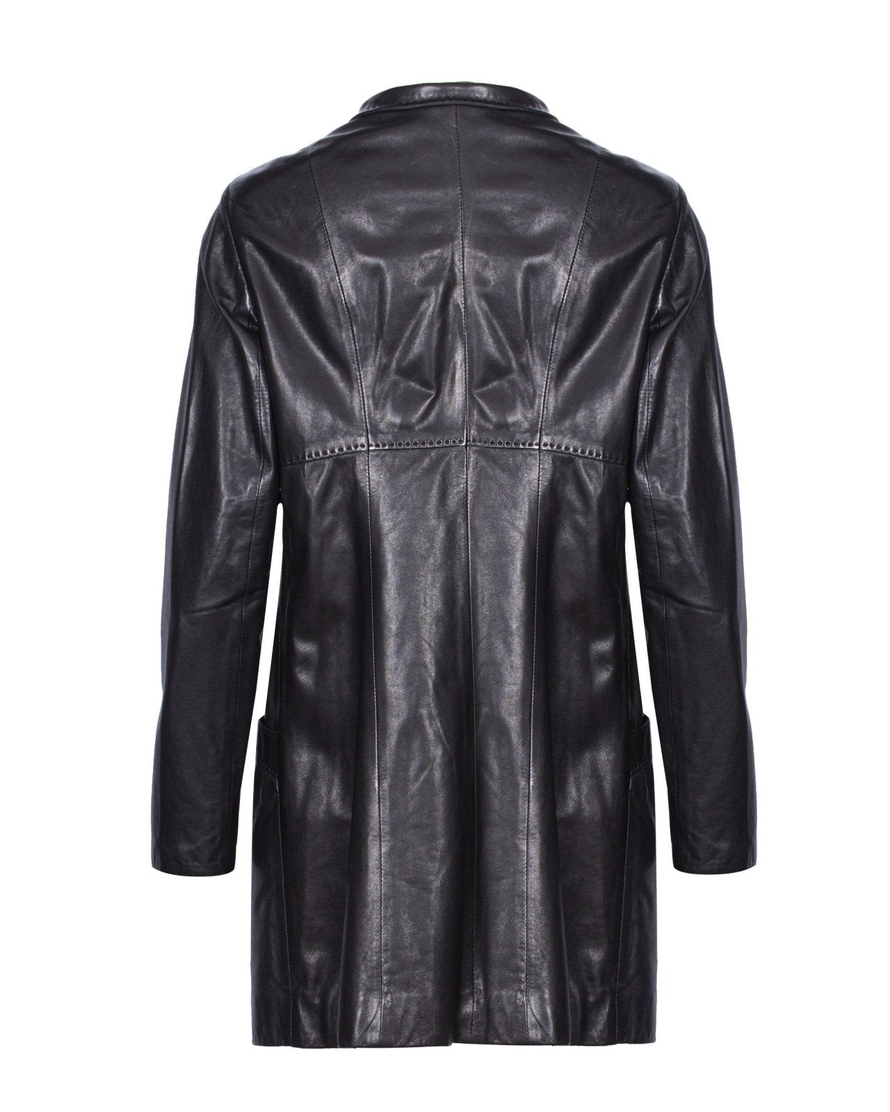 Black Leather Coat - ADAMO