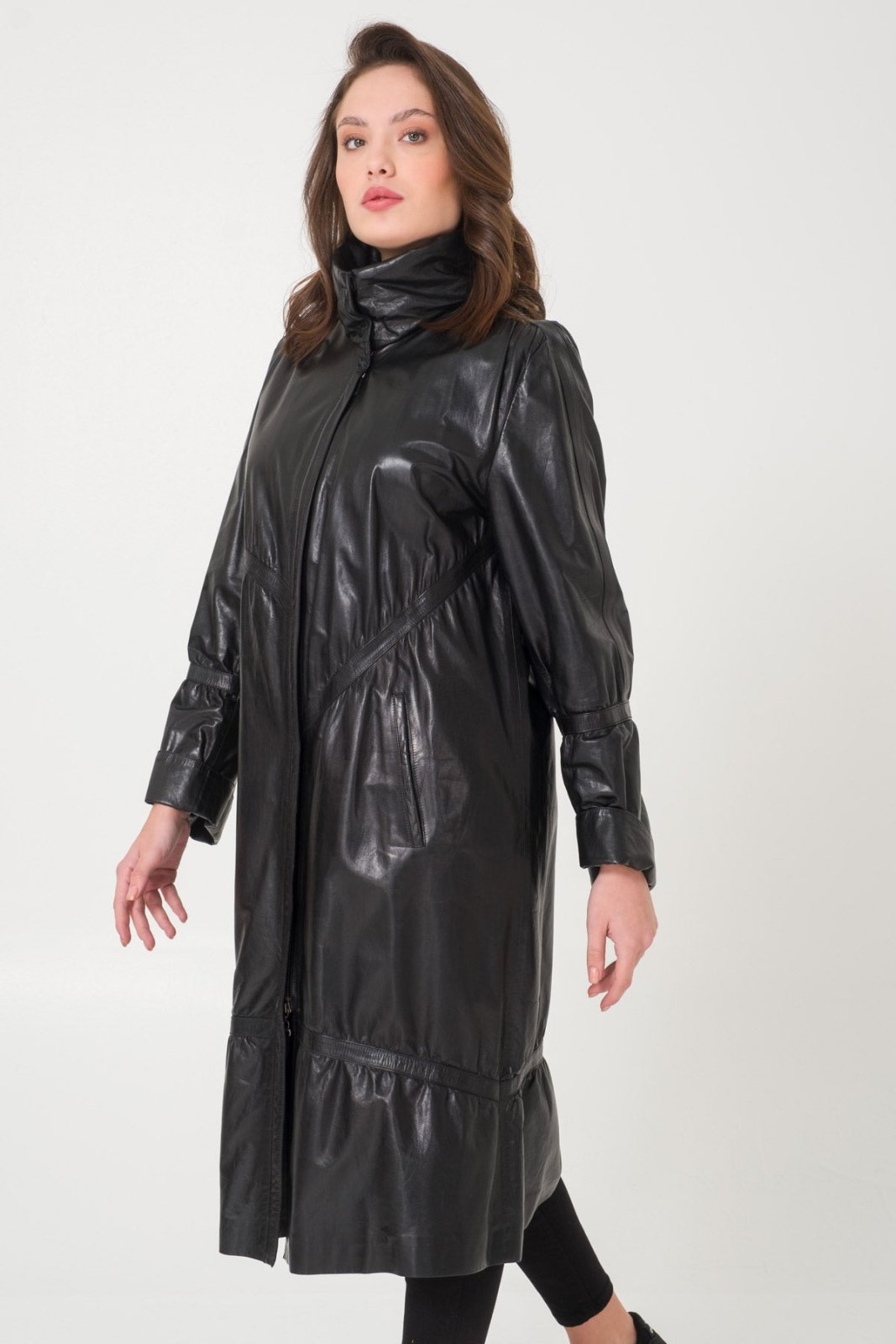 Black Leather Coat - ADAMO