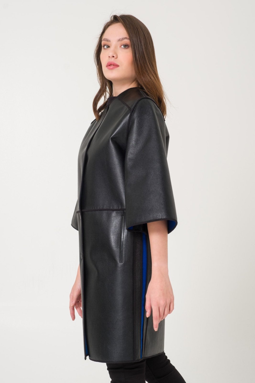 Black Leather Coat - ADAMO