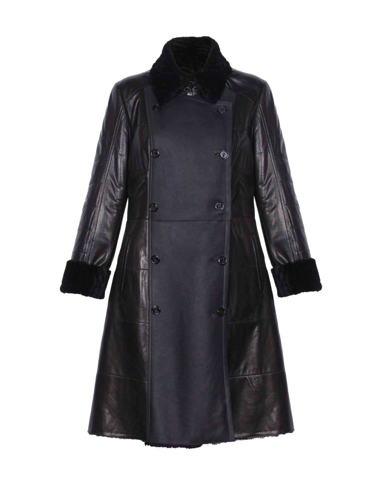 Black Leather Coat - ADAMO