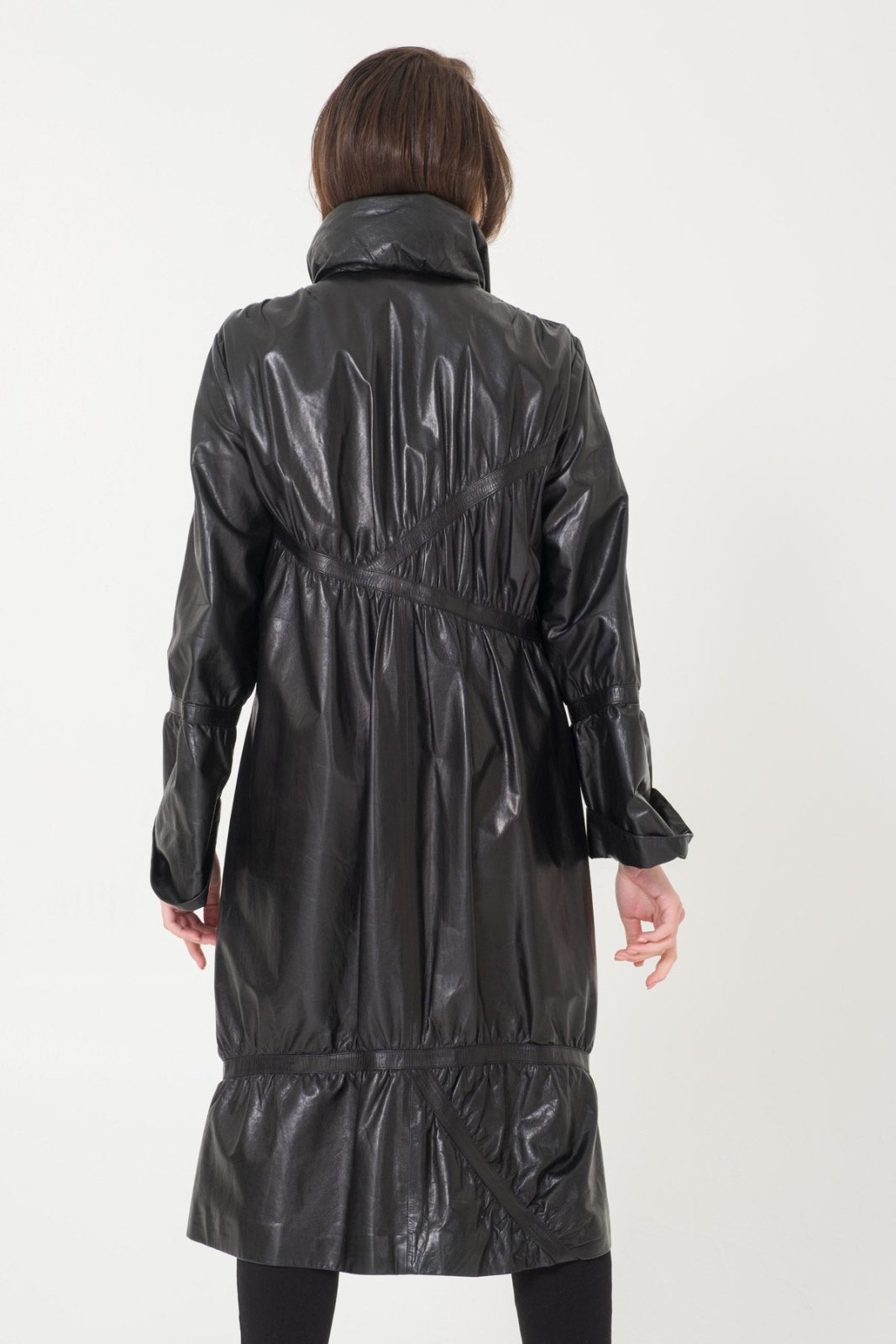 Black Leather Coat - ADAMO