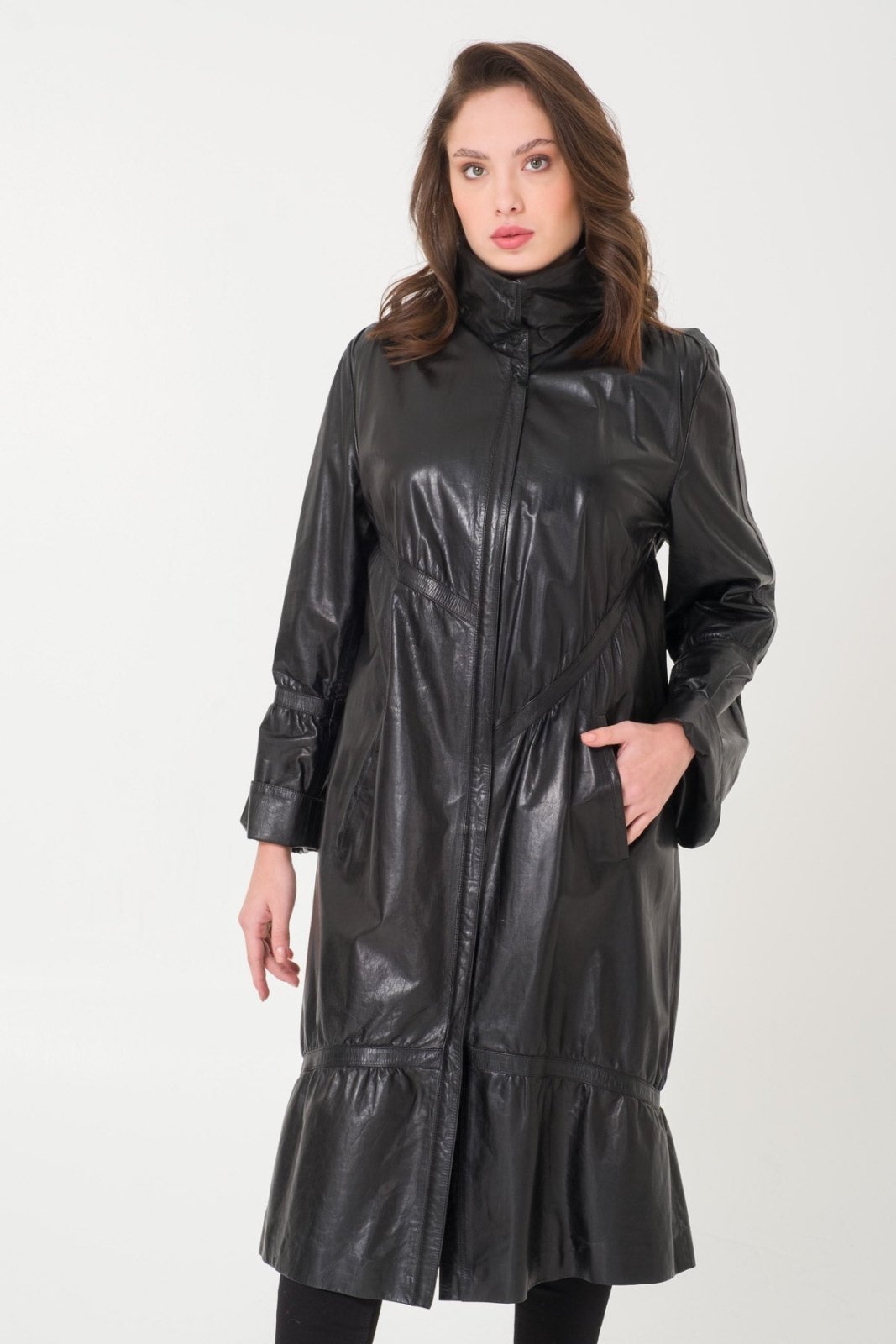 Black Leather Coat - ADAMO