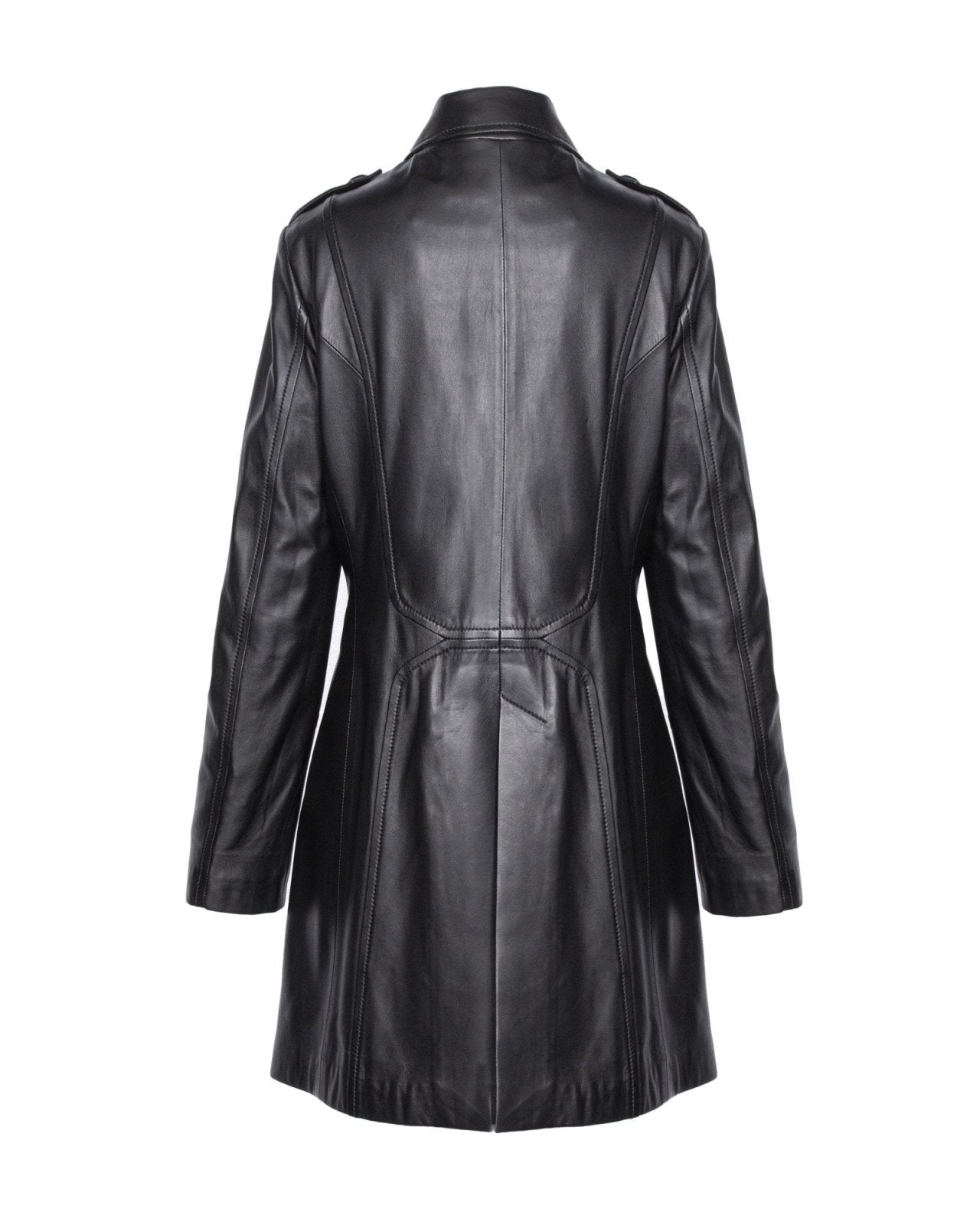 Black Leather Coat - ADAMO