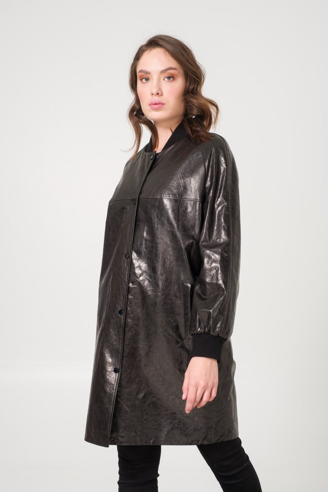 Black Leather Coat - ADAMO