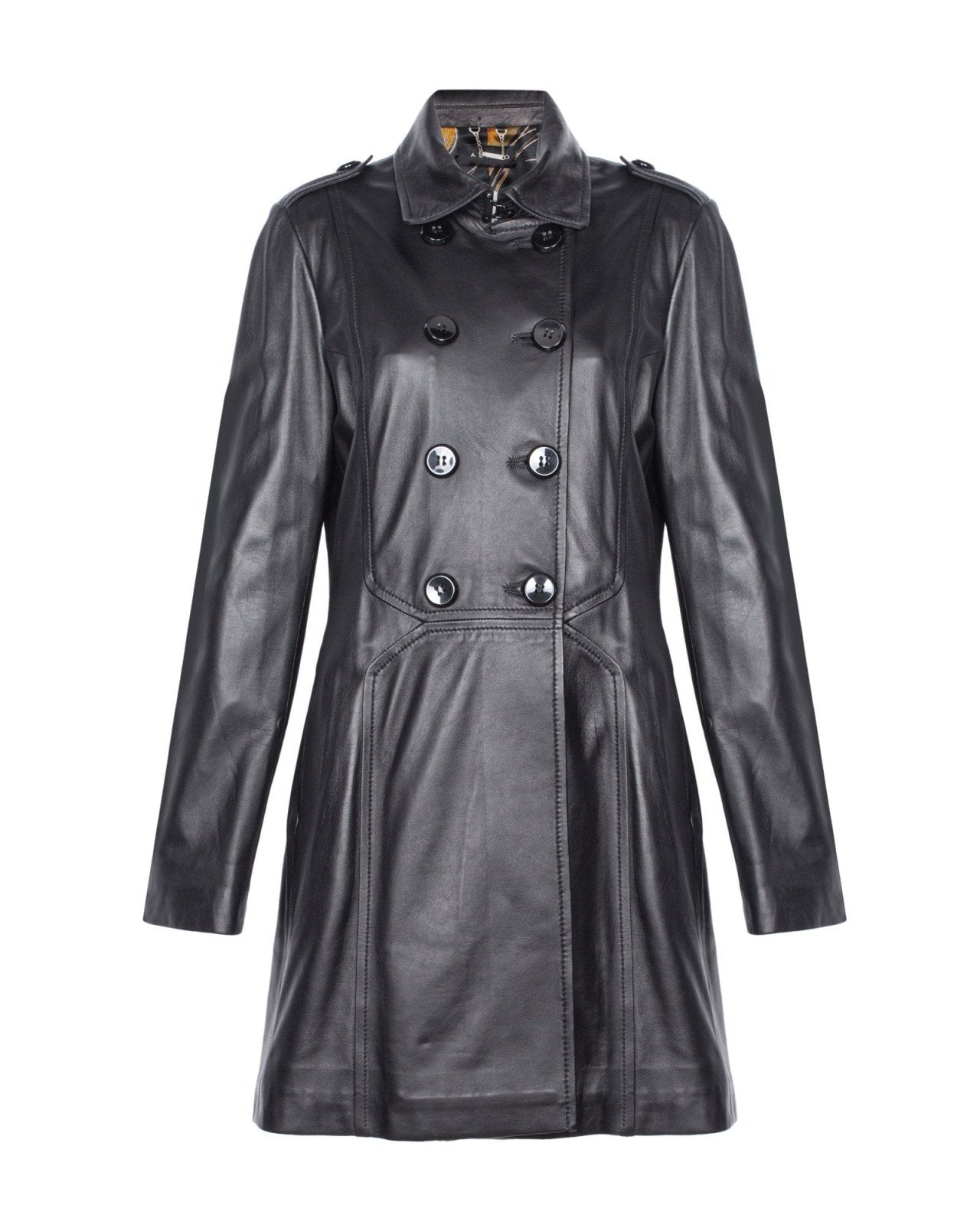 Black Leather Coat - ADAMO