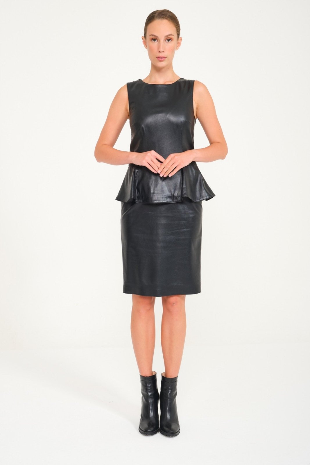 Black Leather Dress - ADAMO