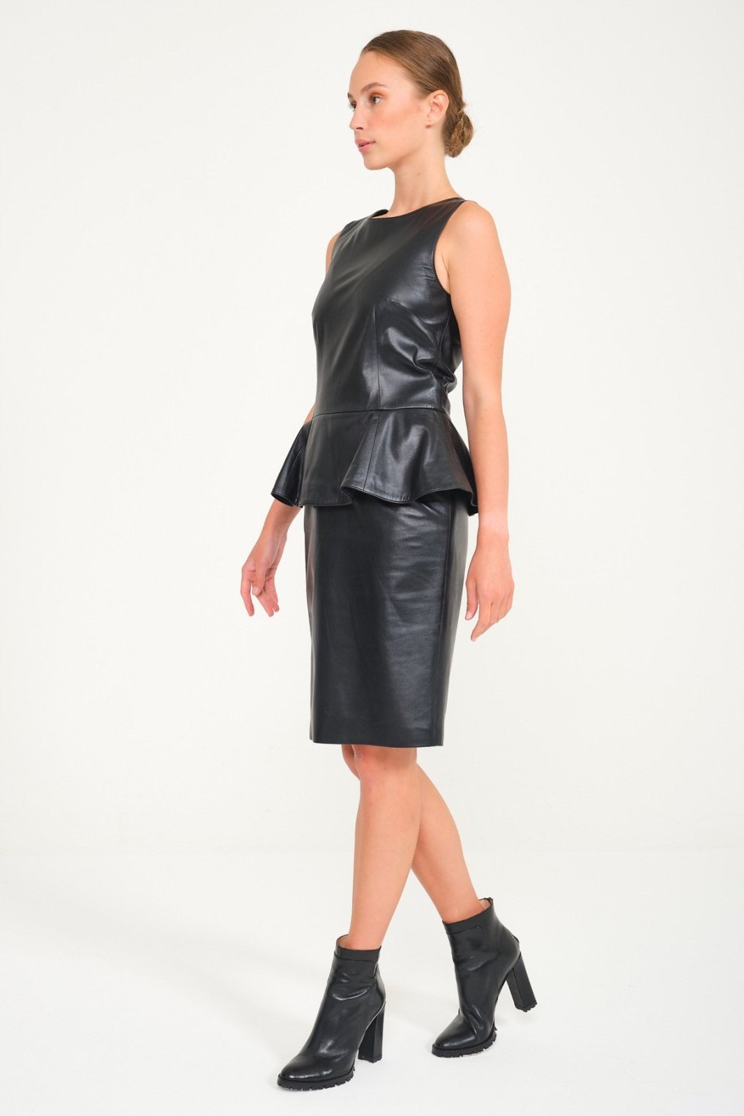 Black Leather Dress - ADAMO