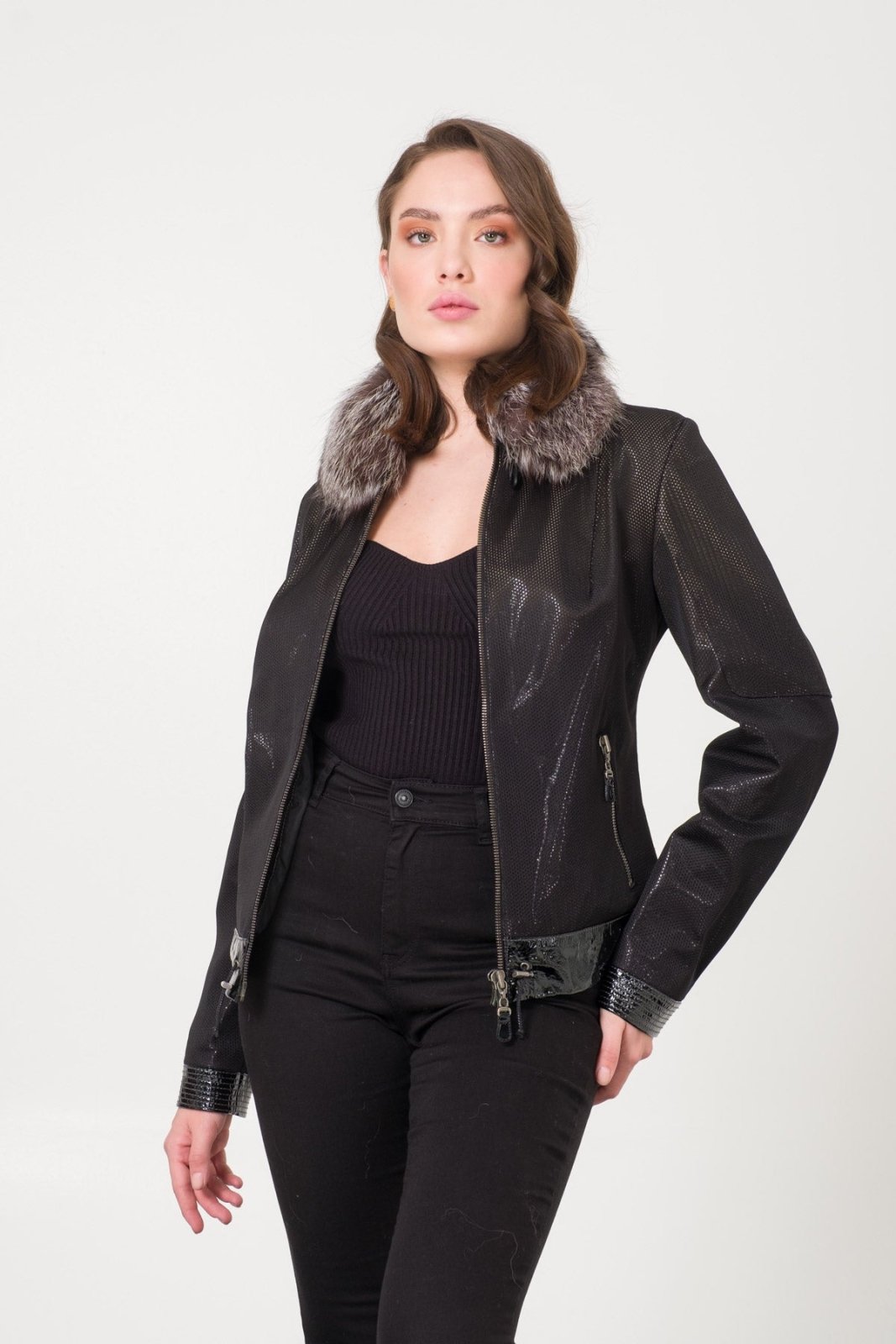 Black Leather Jacket - ADAMO