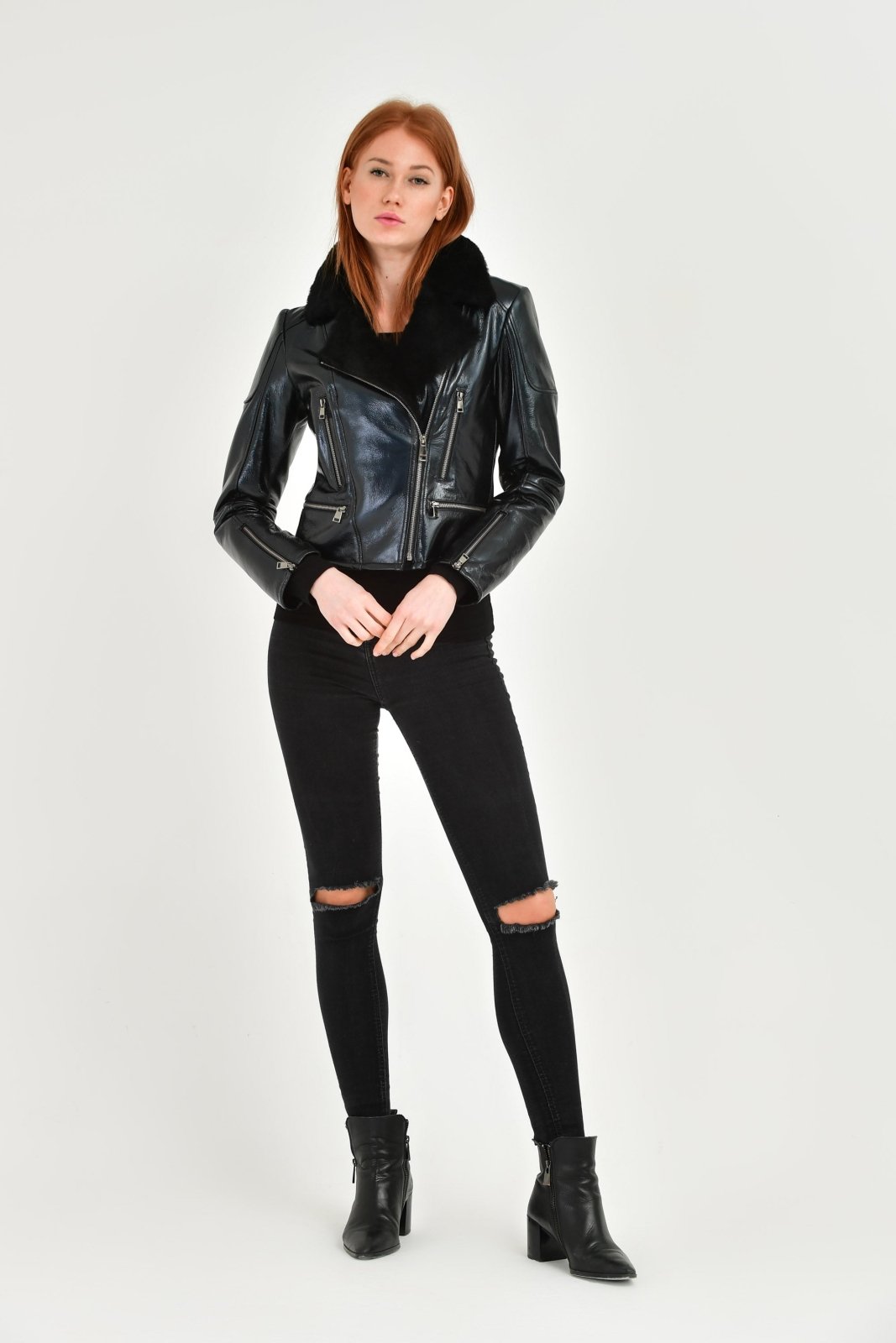 Black Leather Jacket - ADAMO