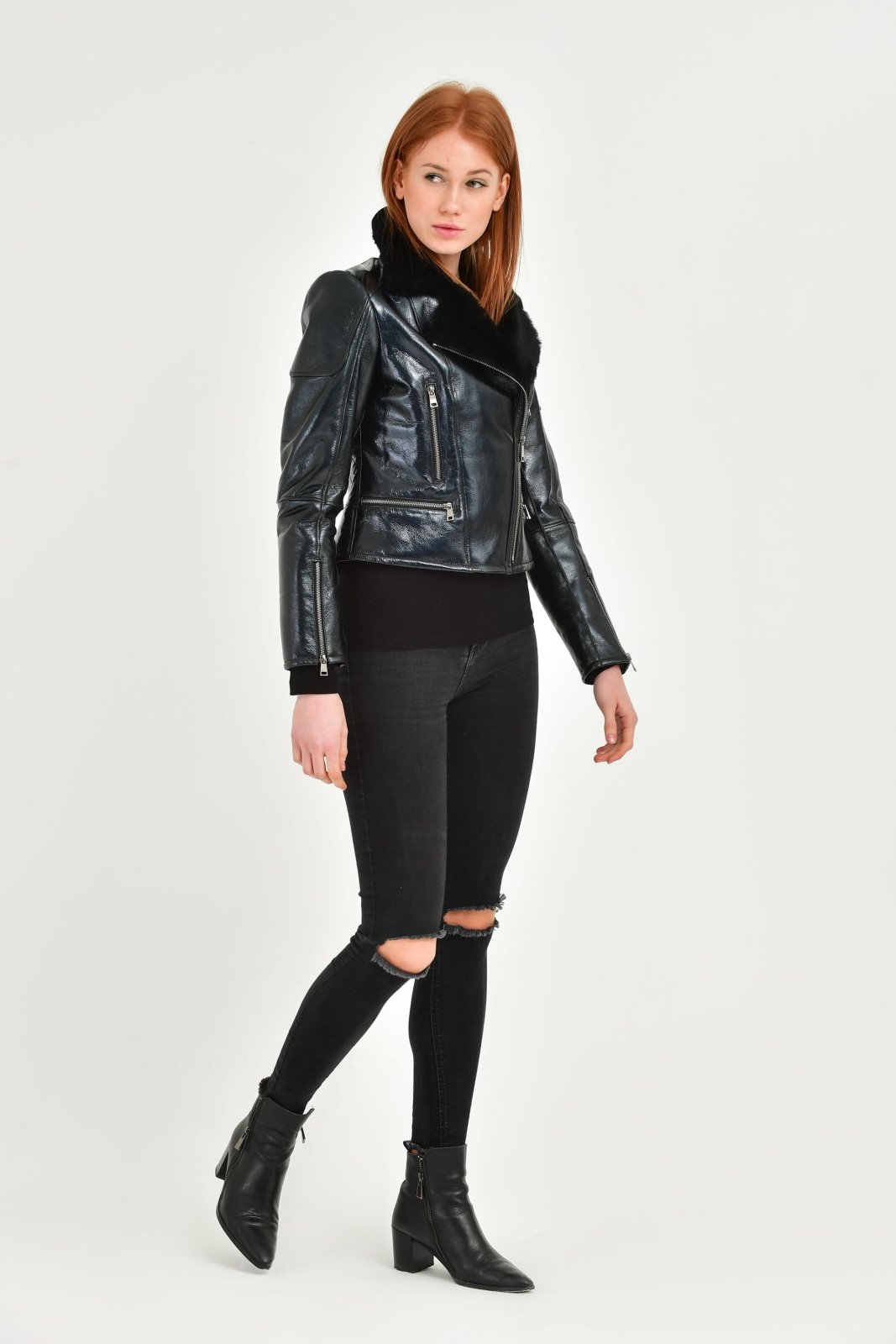 Black Leather Jacket - ADAMO