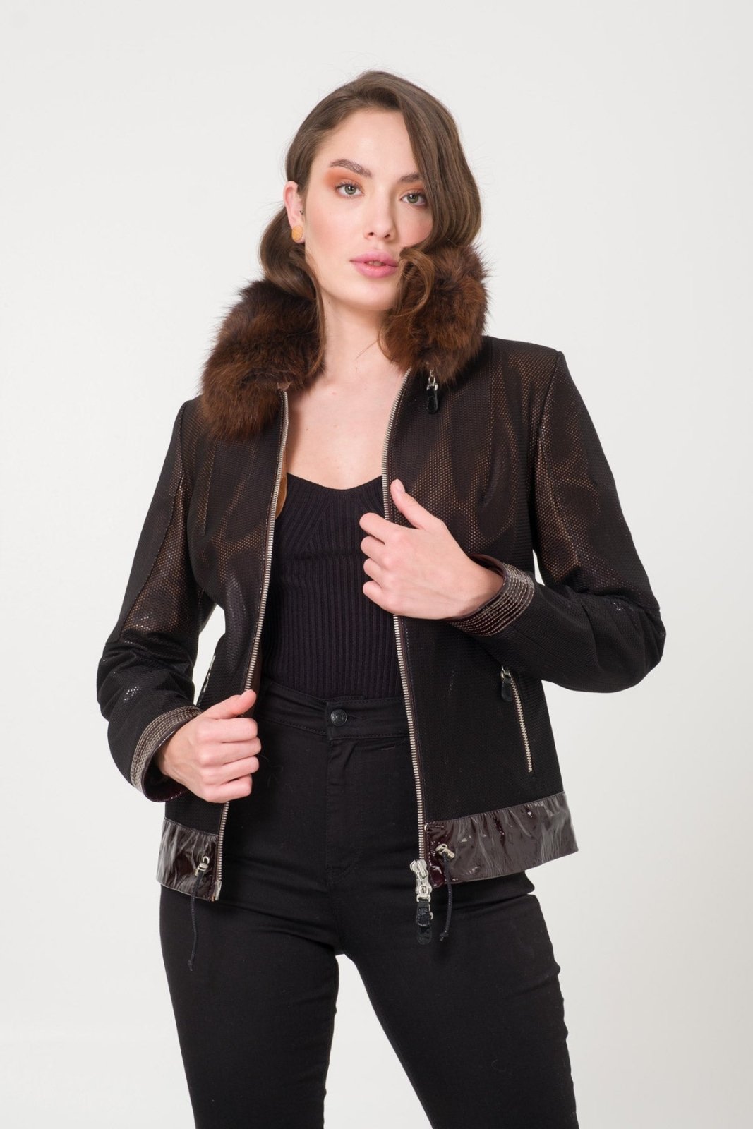 Black Leather Jacket - ADAMO