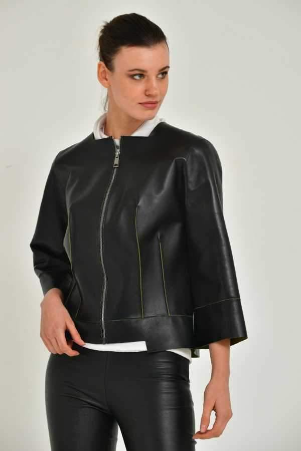 Black Leather Jacket - ADAMO