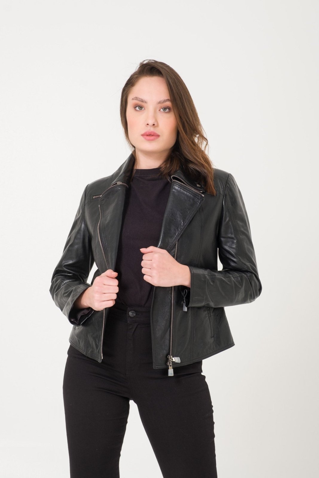 Black Leather Jacket - ADAMO