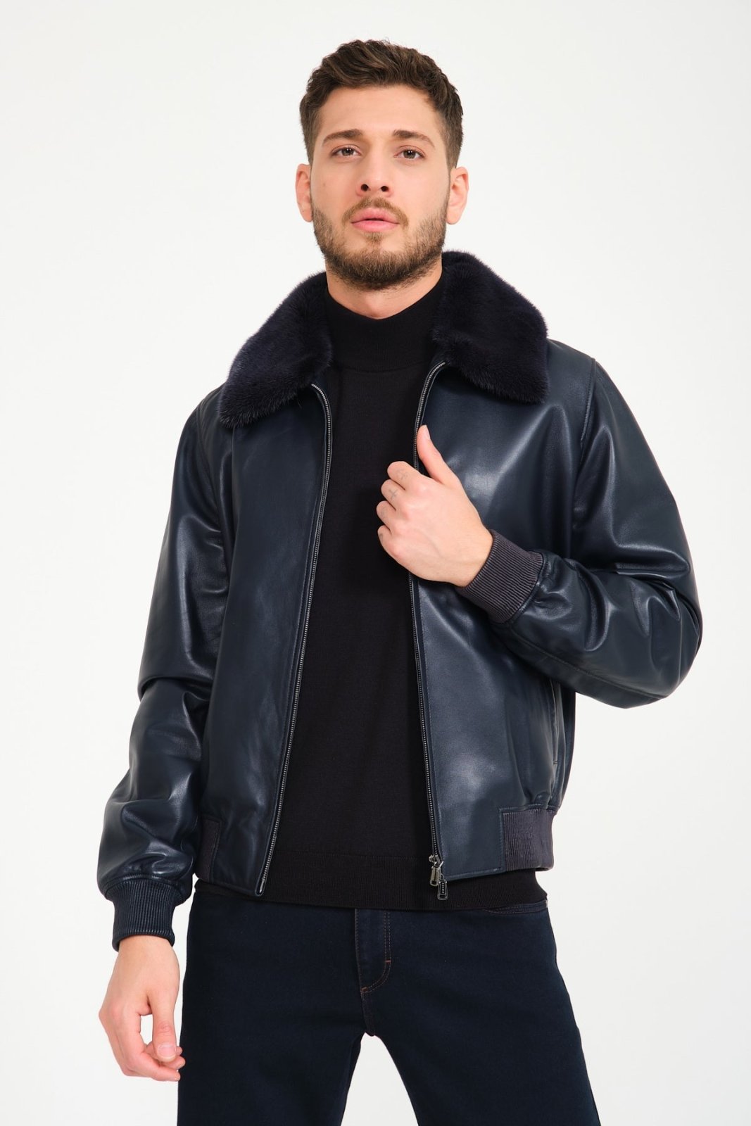 Black Leather Jacket - ADAMO