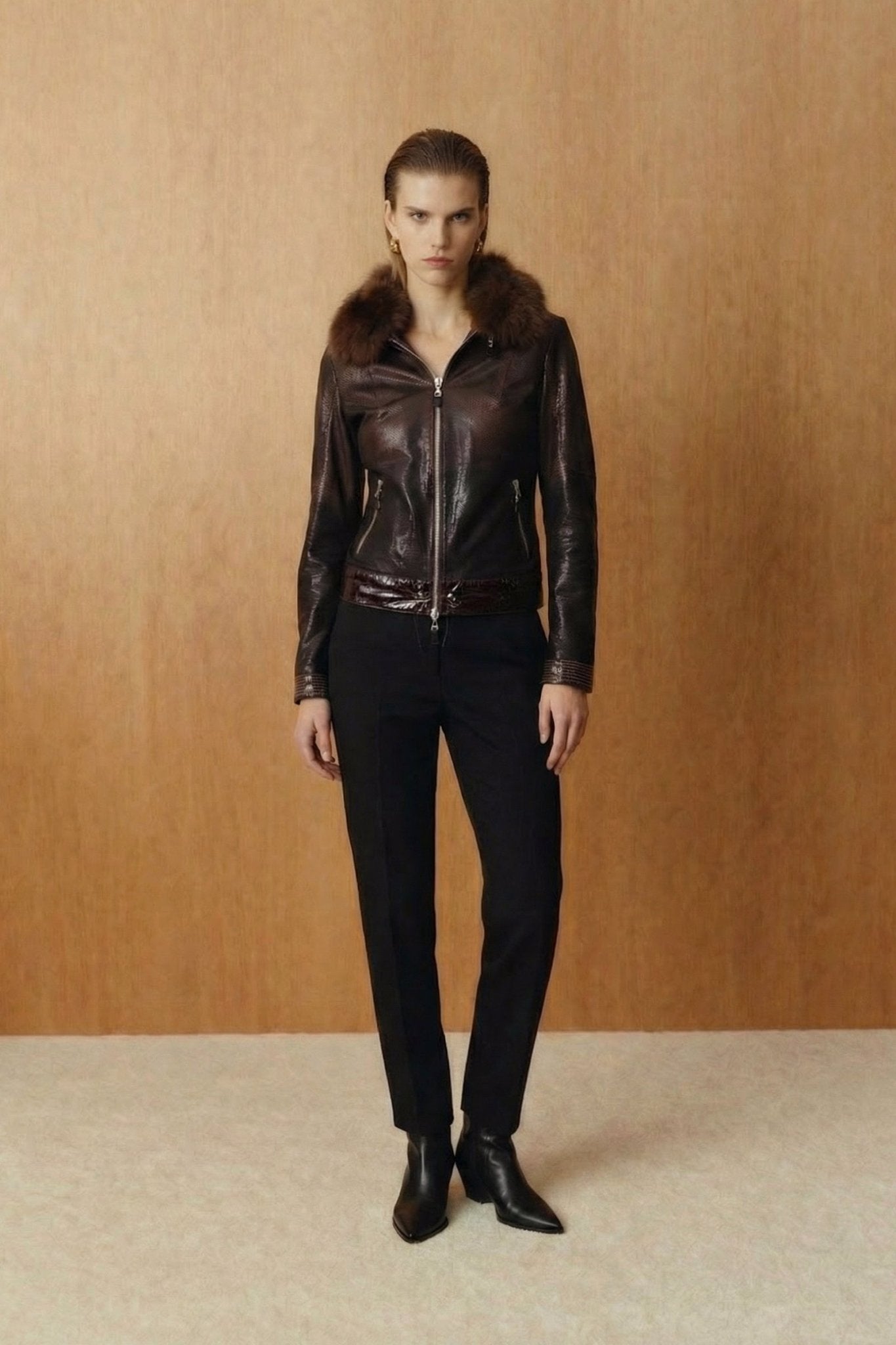 Black Leather Jacket - ADAMO