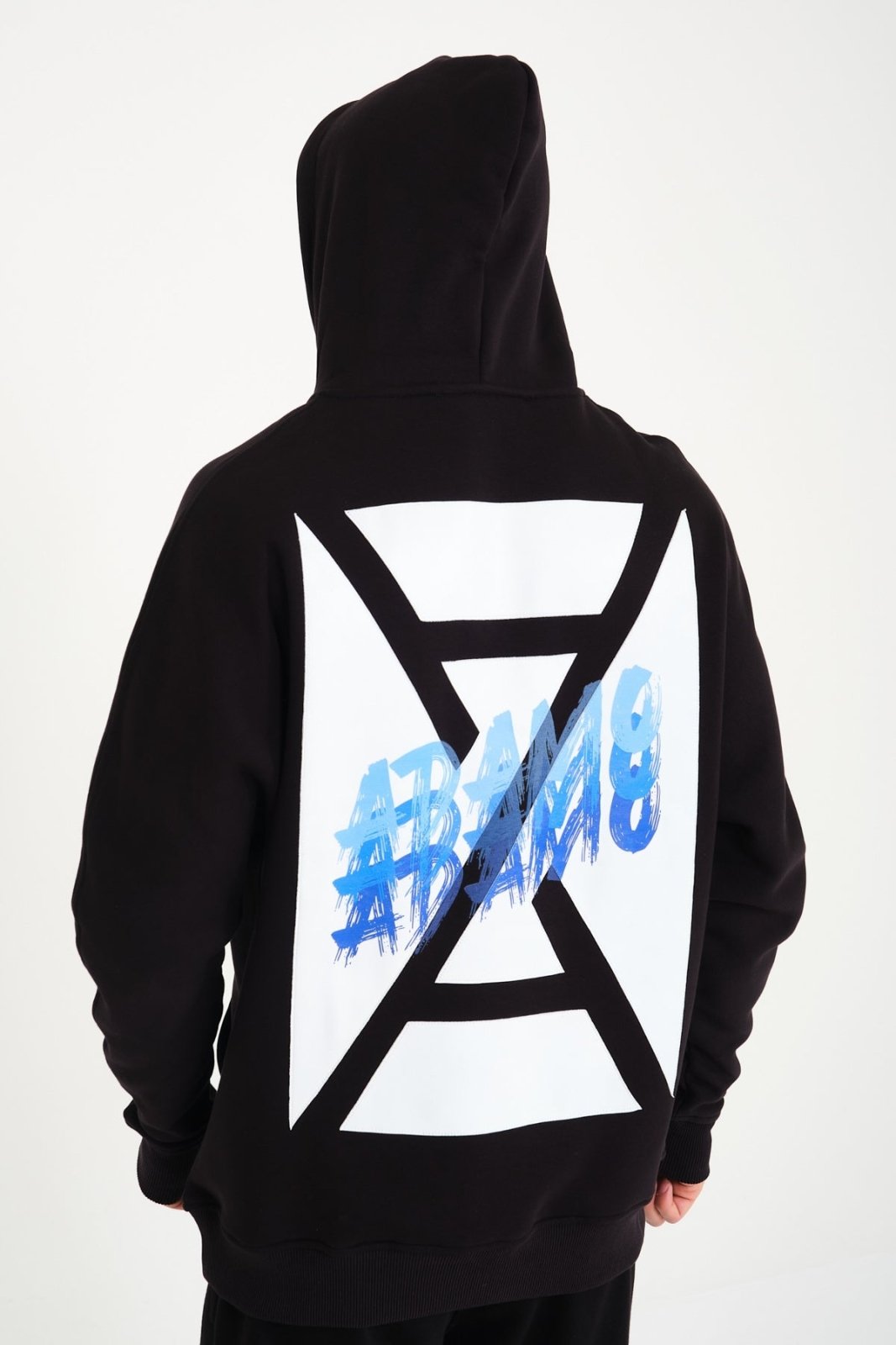 Black Leather Print Hoodie - ADAMO