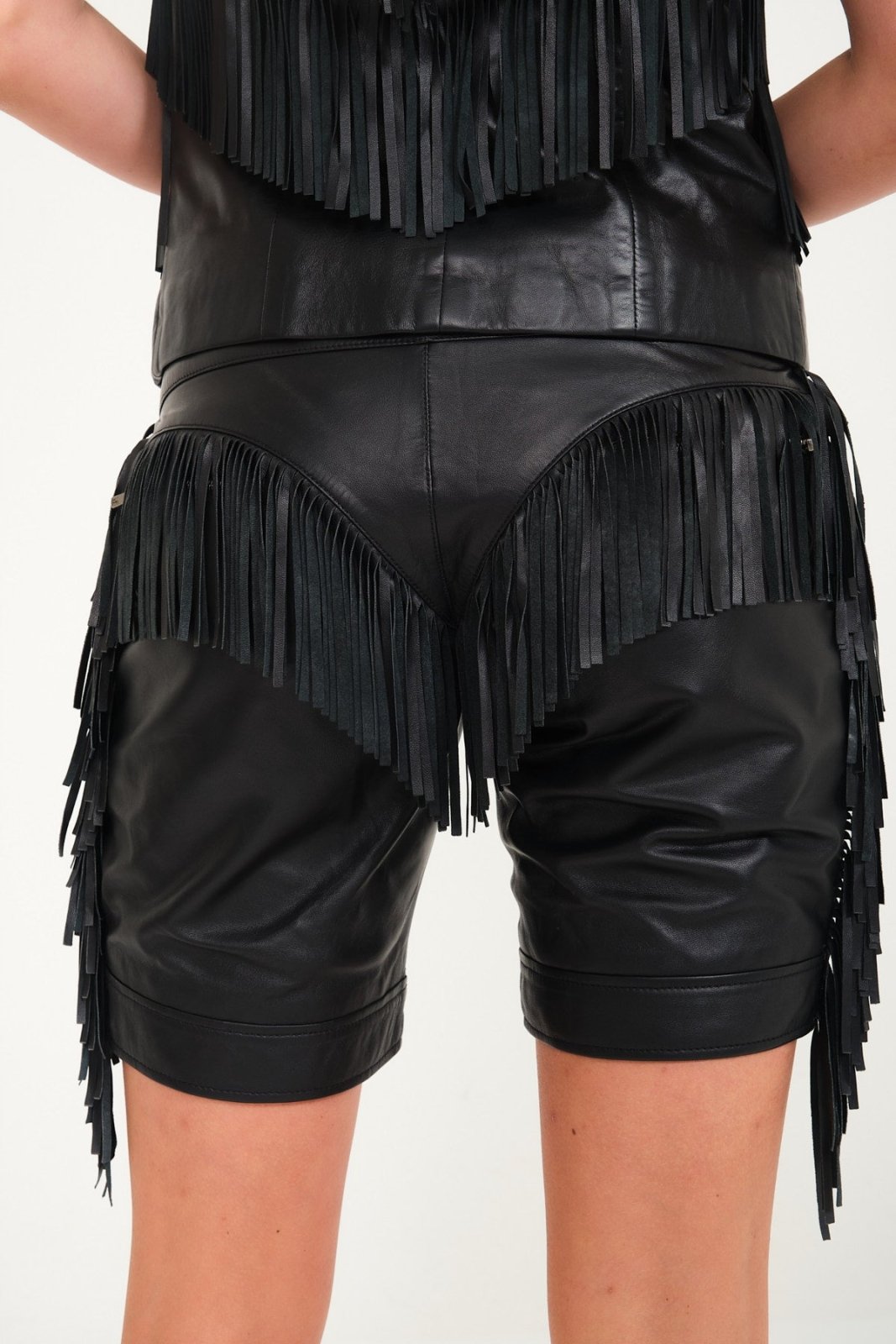 Black Leather Short - ADAMO