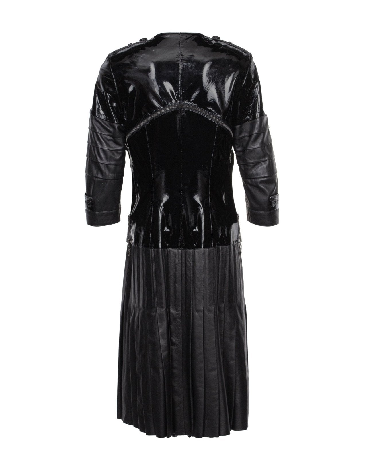 Black Leather Trench Coat - ADAMO