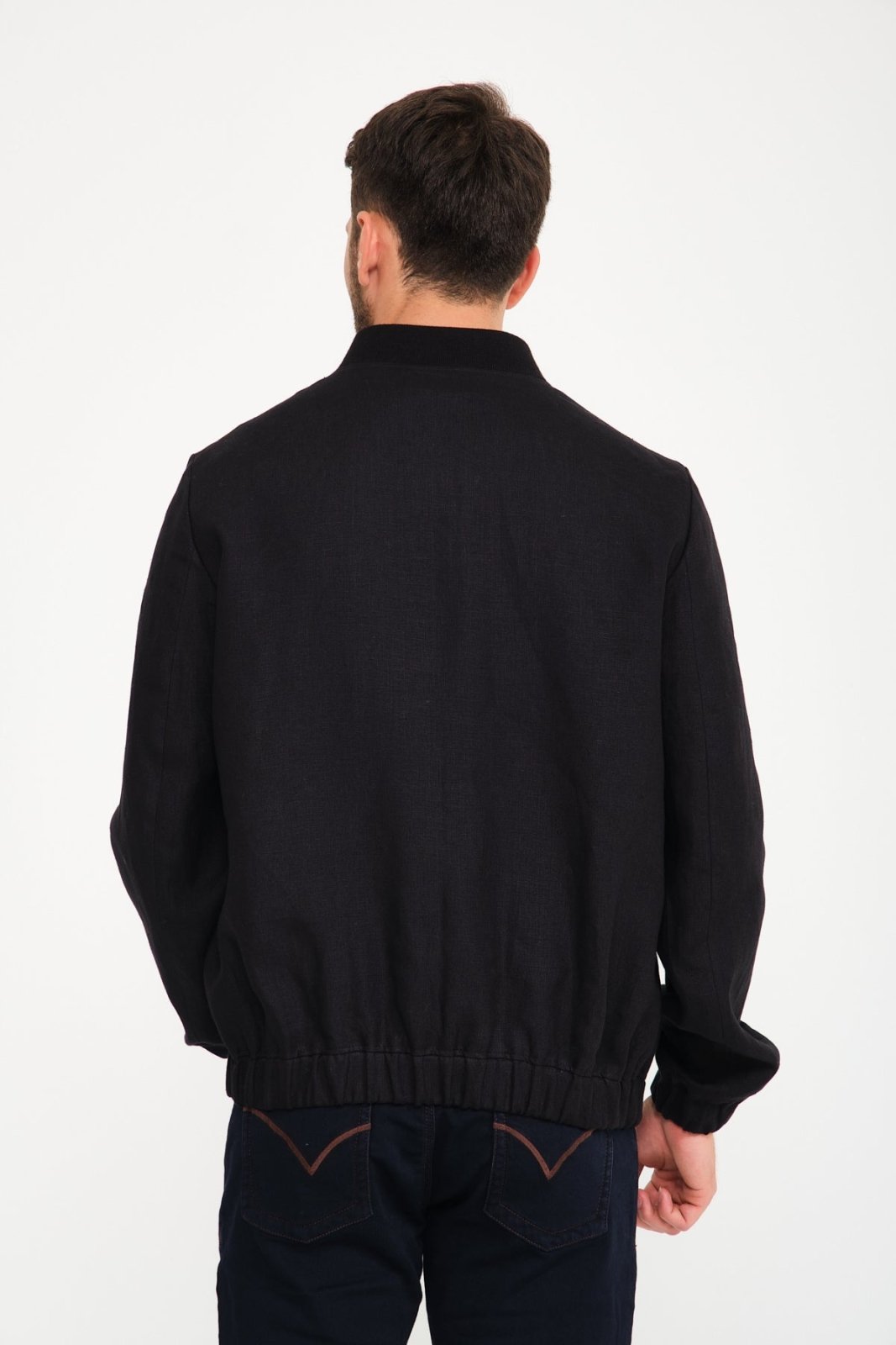 Black Linen Jacket - ADAMO