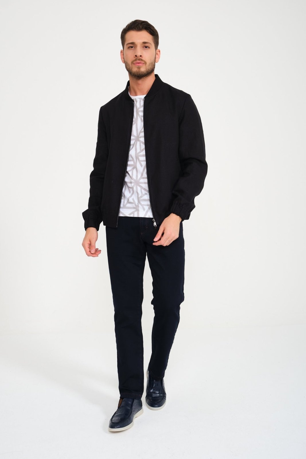 Black Linen Jacket - ADAMO