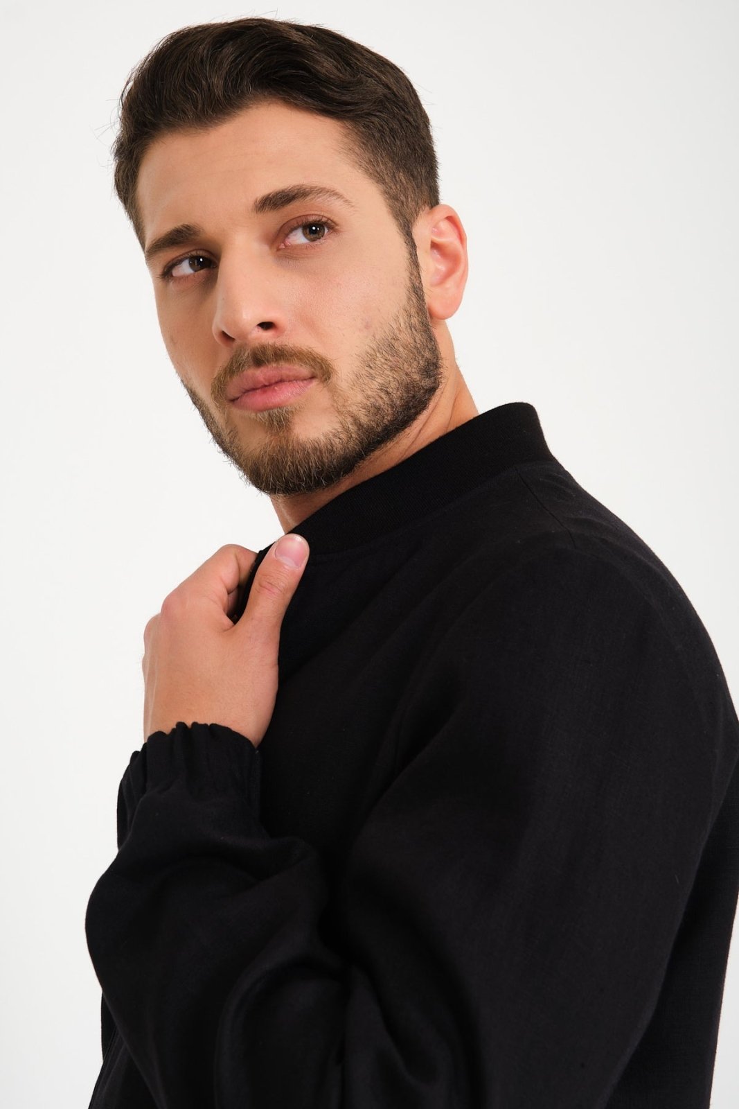 Black Linen Jacket - ADAMO