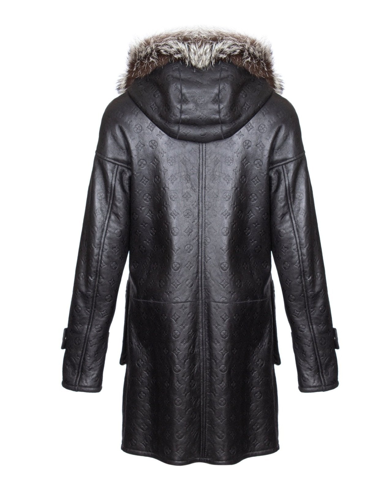 Black Long Leather Coat - ADAMO