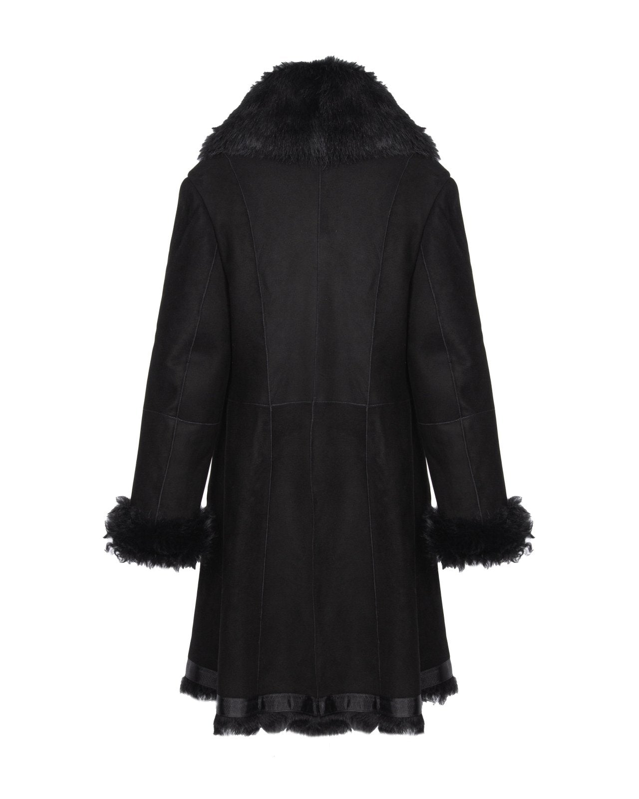 Black Long Leather Coat - ADAMO