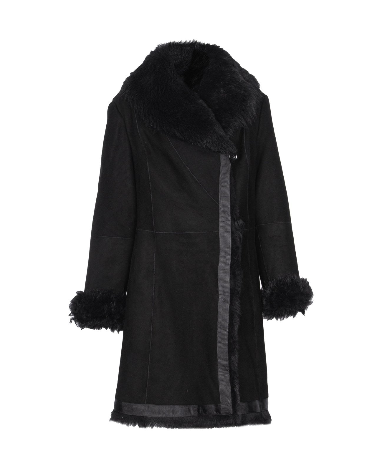 Black Long Leather Coat - ADAMO