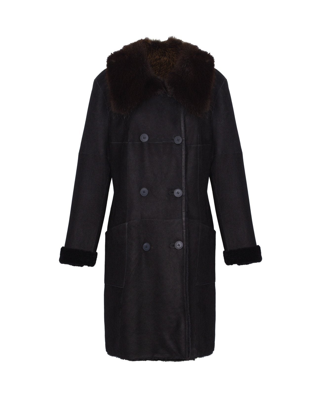 Black Long Leather Coat - ADAMO